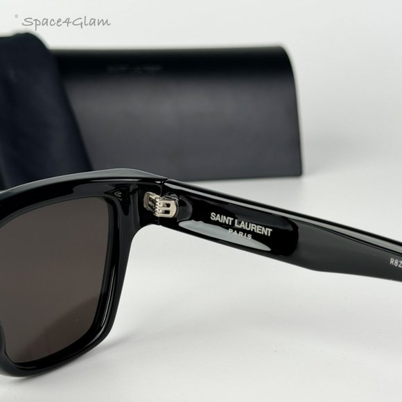 BRAND NEW Saint Laurent SL641 001 Black Cat Eye Unisex Sunglasses - Picture 7 of 13